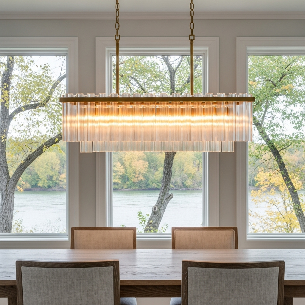 American style light luxury crystal glass chandelier