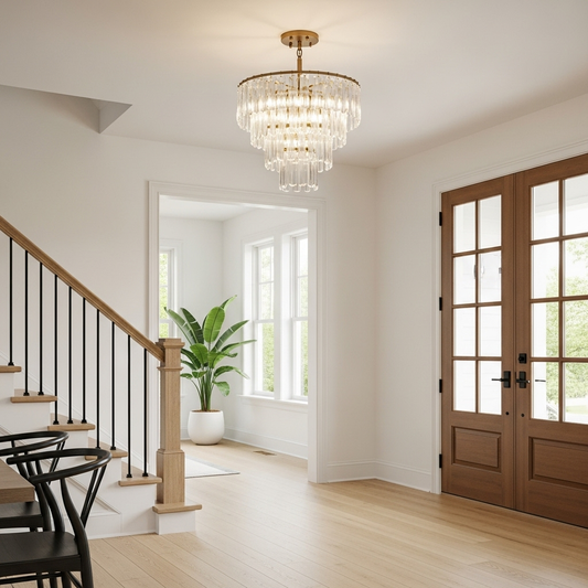 American style crystal glass chandelier
