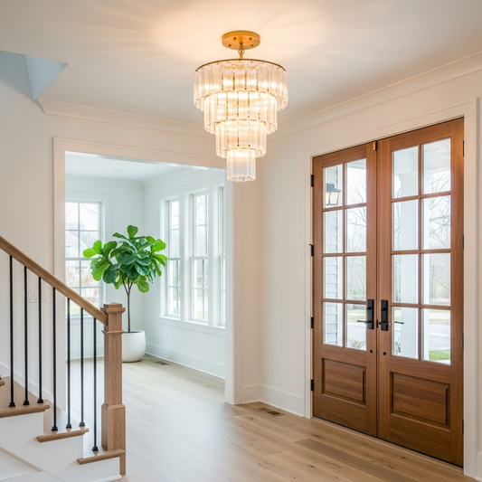 American style crystal glass chandelier