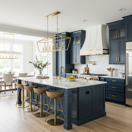 Modern style all-copper line chandelier