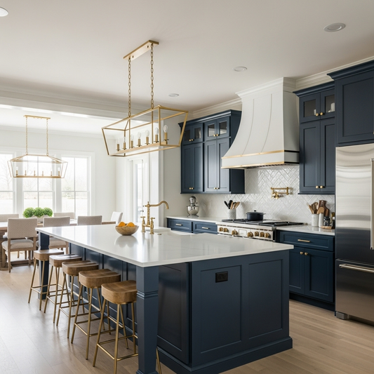 Modern style all-copper line chandelier